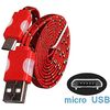Data-/Charging cable - USB-A auf micro USB (1m) - LED red