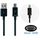 Data/Charging cable - USB-A to micro USB (1m) - LONG PLUG black