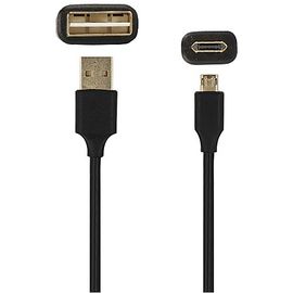 Data/ Charging cabel - USB-A to micro USB (1m) - REVERSIBLE black
