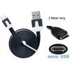 Daten-/Ladekabel - USB-A auf micro USB (2m) - EXTENT FLAT...