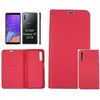 BookCase - A750F Galaxy A7 (2018) - SMART DIARY Fibre red